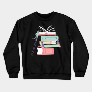 Pastel Color Book Illustration Pattern Crewneck Sweatshirt